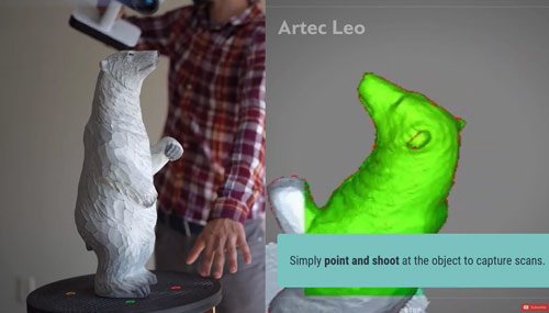 Artec Leo: 3D Scanning Polar Bear Sculpture