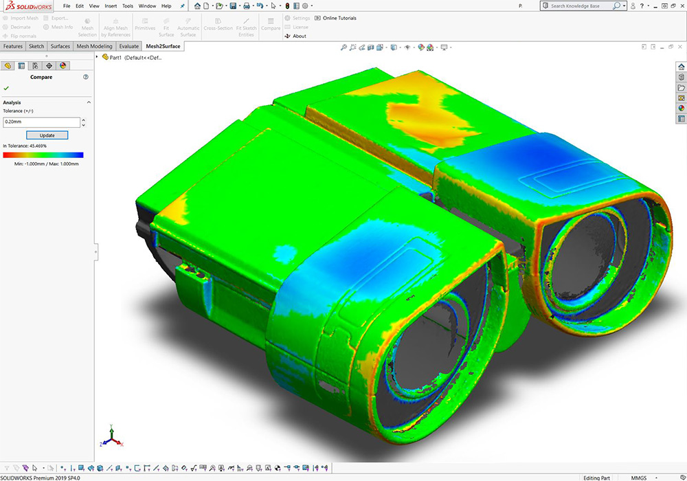 QUICKSURFACE for SOLIDWORKS screenshot