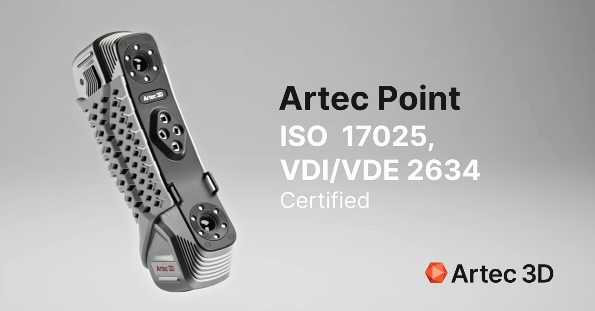 Artec Point certified for metrology