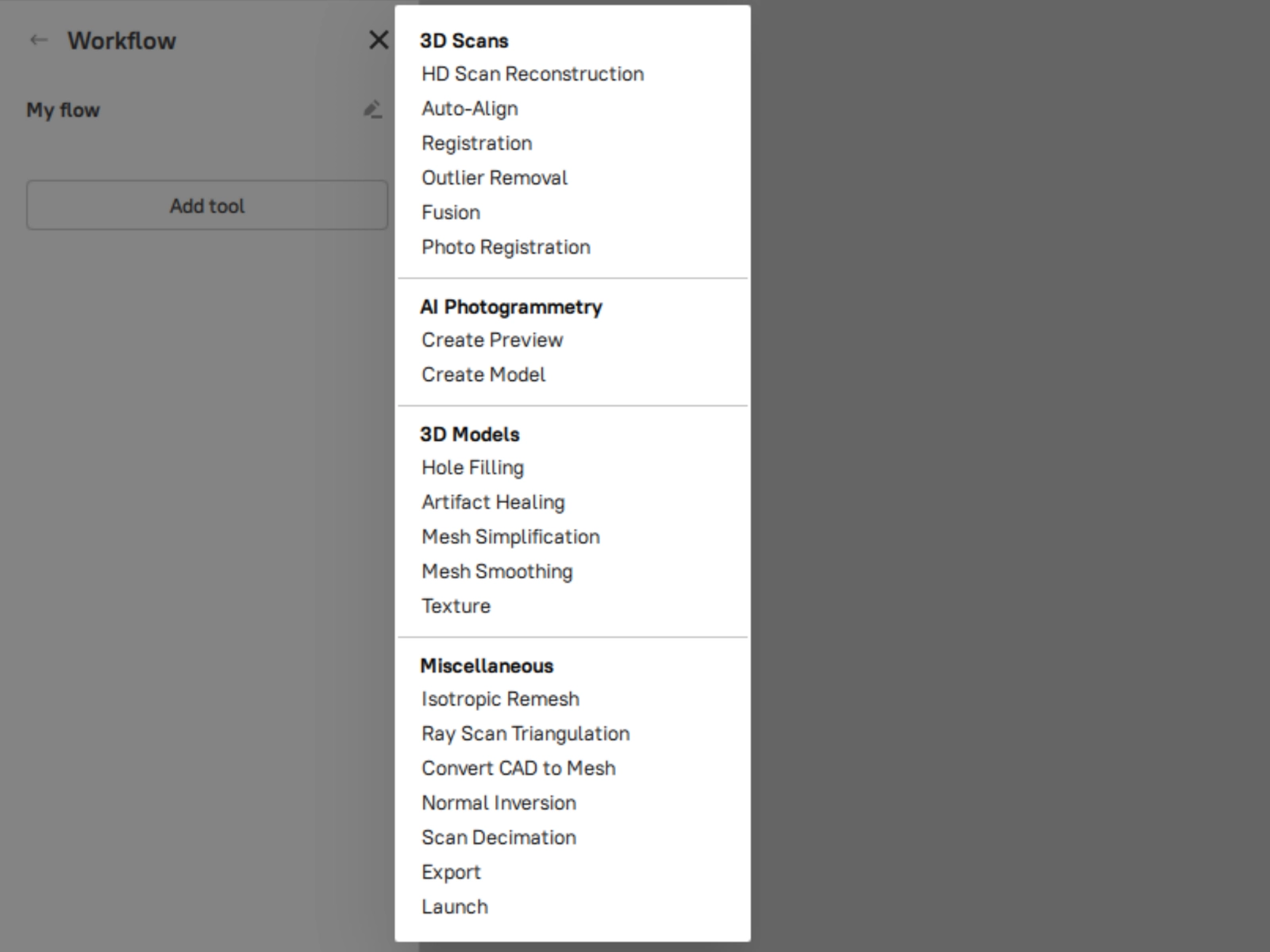 Workflow features