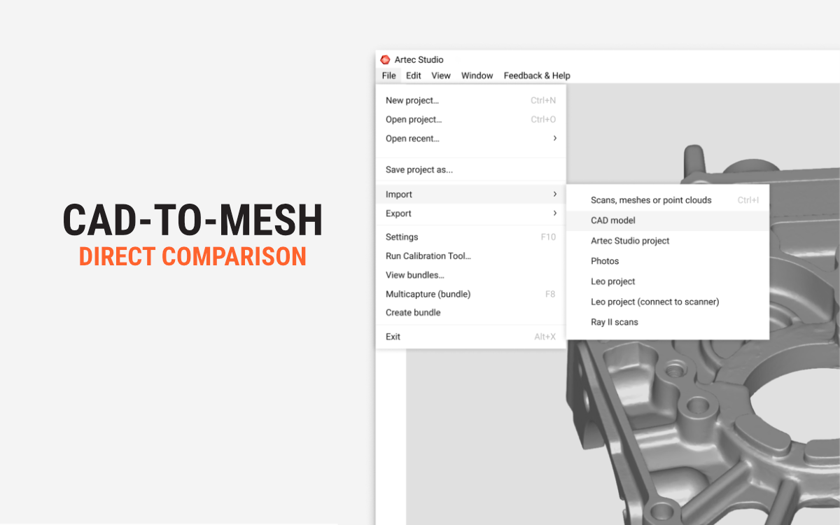 Import SOLIDWORKS Models And Inspect Inside Artec Studio
