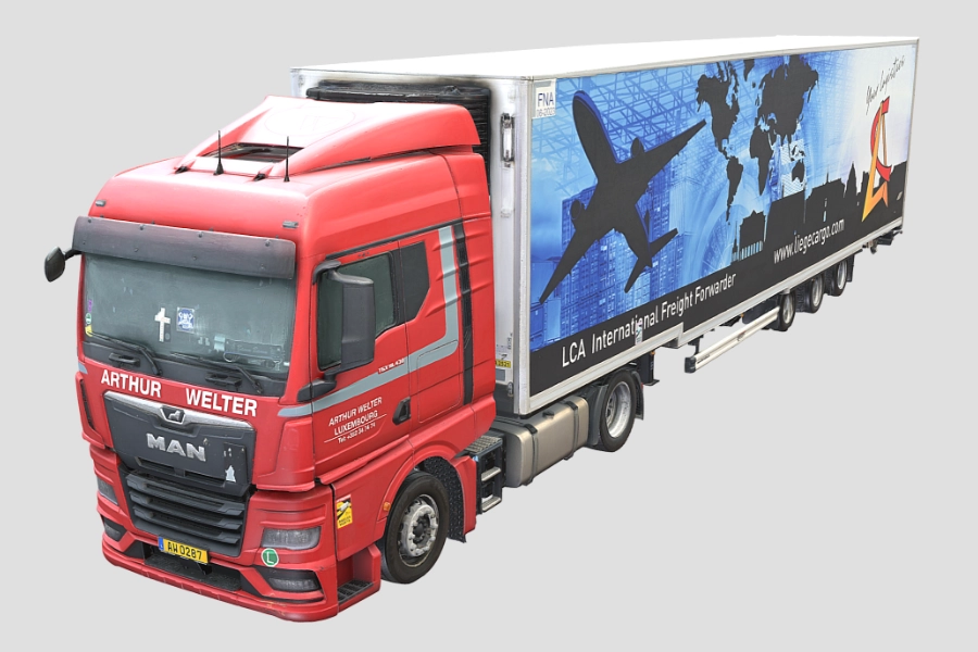 Semi truck 3d scan