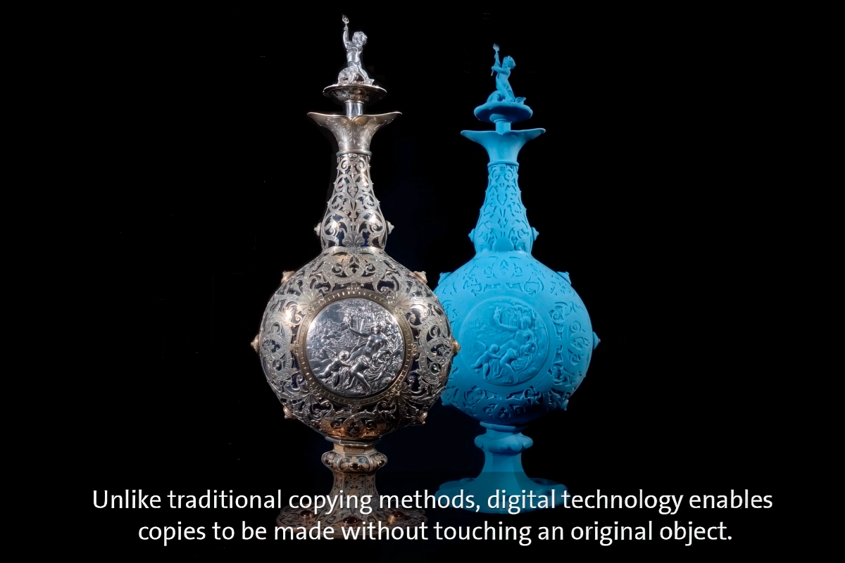 Comparison between real artifact and 3d printed