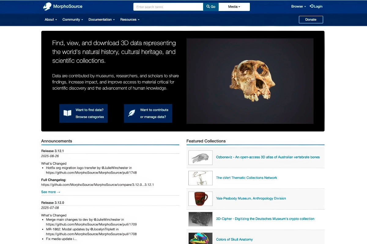 MorpoSource website