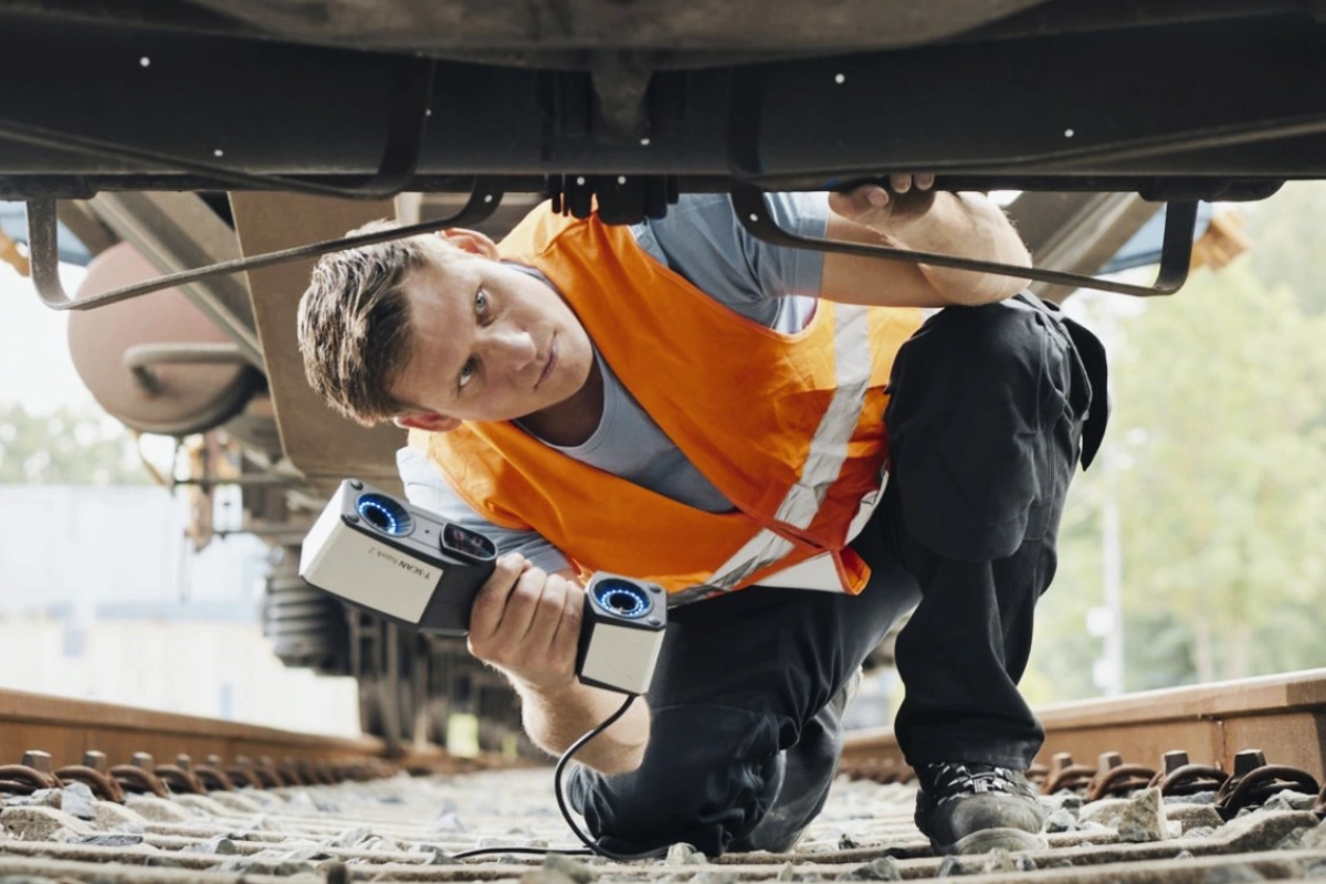 Scanning under train